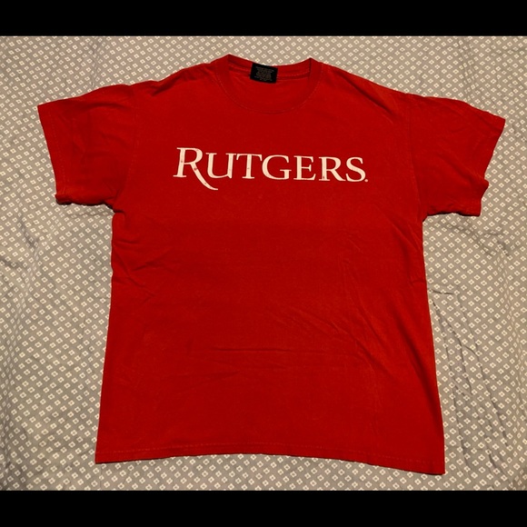 Vintage Rutgers University Red T Shirt Size M - Picture 2 of 4